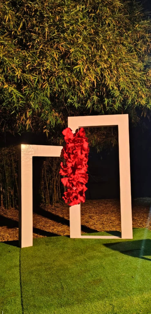 Crimson Cascade Backdrop