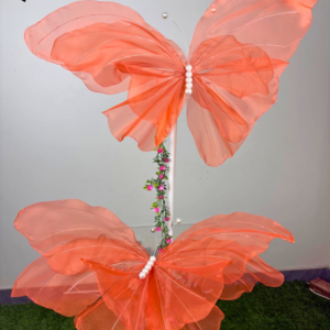 Orange Fabric Butterfly