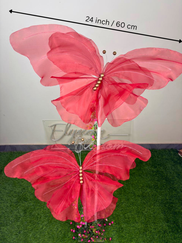 Red Fabric Butterfly