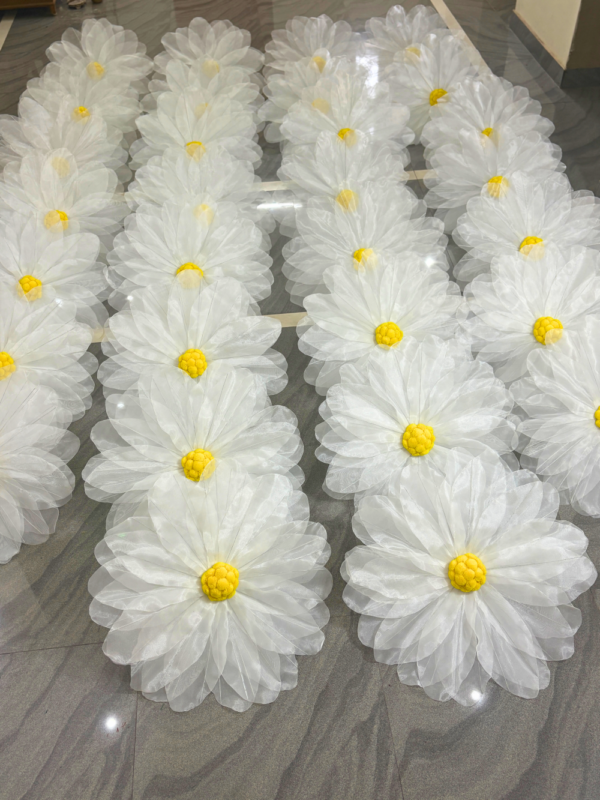 White Fabric Daisy