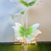 White with Green Foam Butterfly