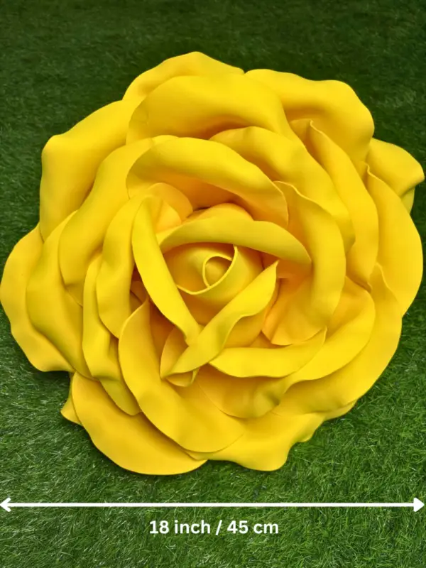 Yellow Foam Rose (without Stand)