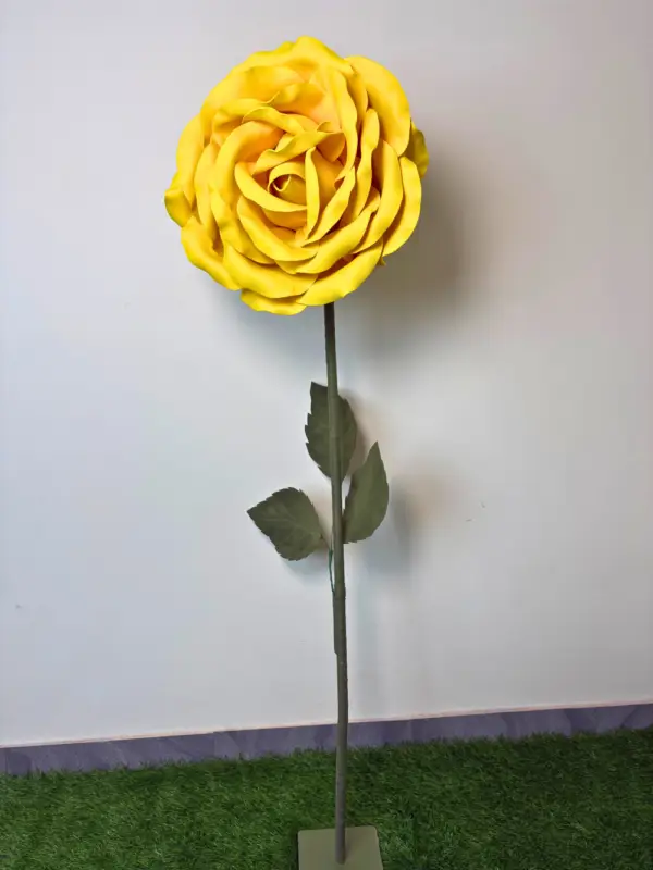 Yellow Foam Rose (without Stand)