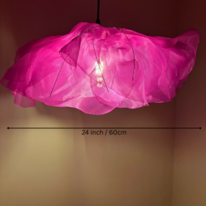Giant Artificial Magenta Poppy Flower LED