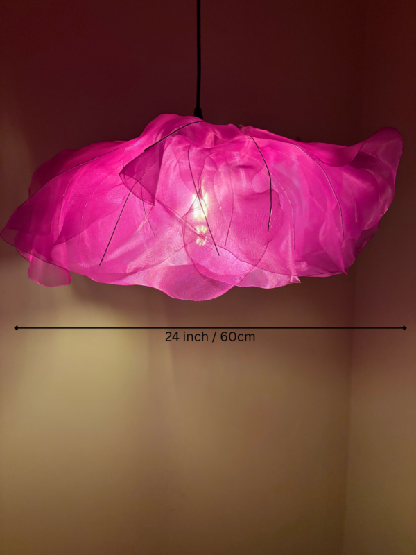 Giant Artificial Magenta Poppy Flower LED