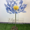 Blue With Yellow Organza Poppy