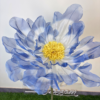 Blue With Yellow Organza Poppy