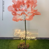 White With Orange Organza Poppy